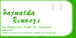 hajnalka rimoczi business card